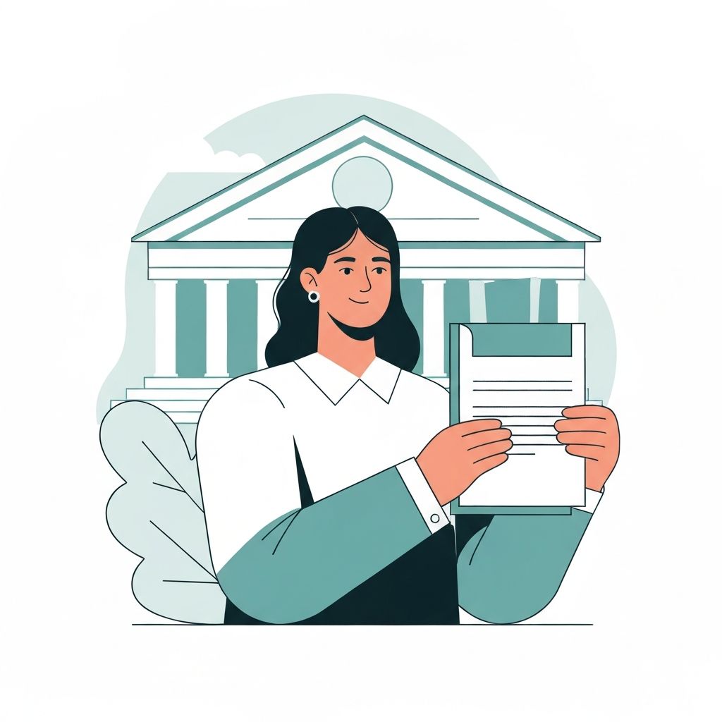 Ilustracao de pessoa com documentos legais